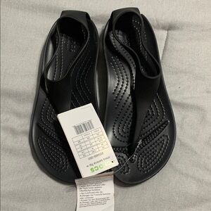 NWT CROCS Black Slide Sandals